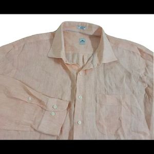 Peter Millar Mens long sleeve linen button down. XXL